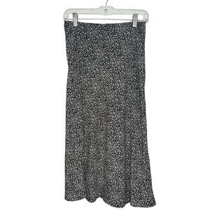 French Quarter Women’s Small Floral Midi Skirt Pull-On Lightweight Elastic Waist